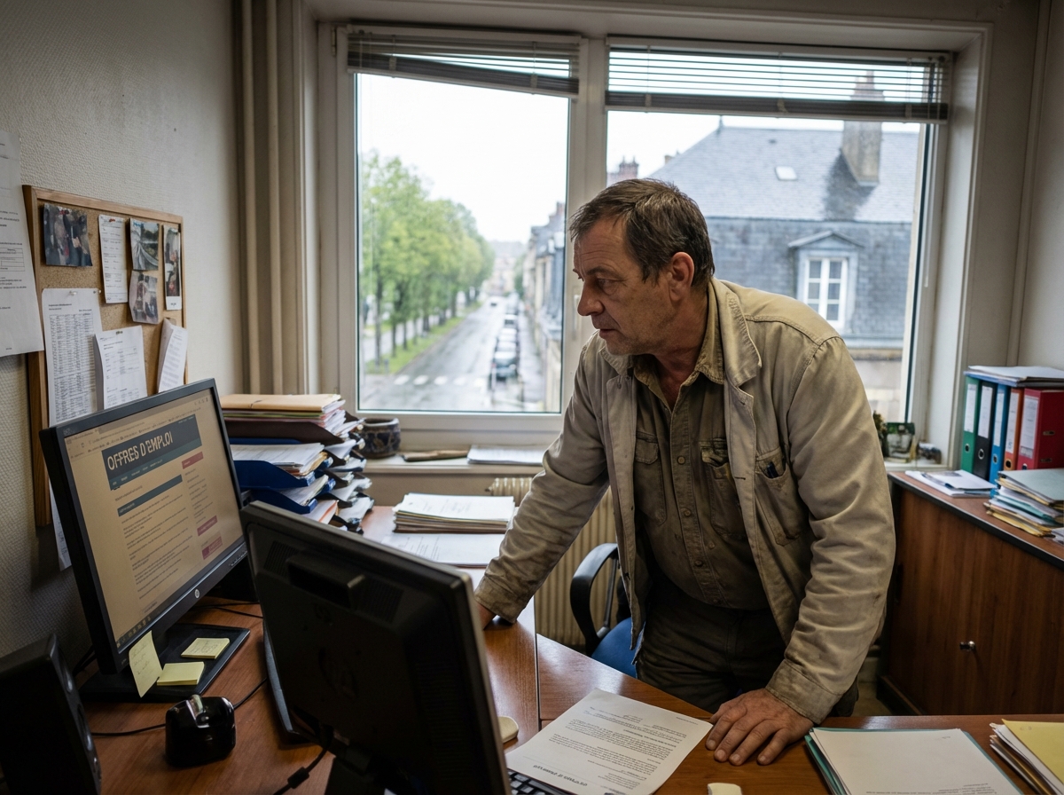 Homme d age au bureau à Charleville Mézières