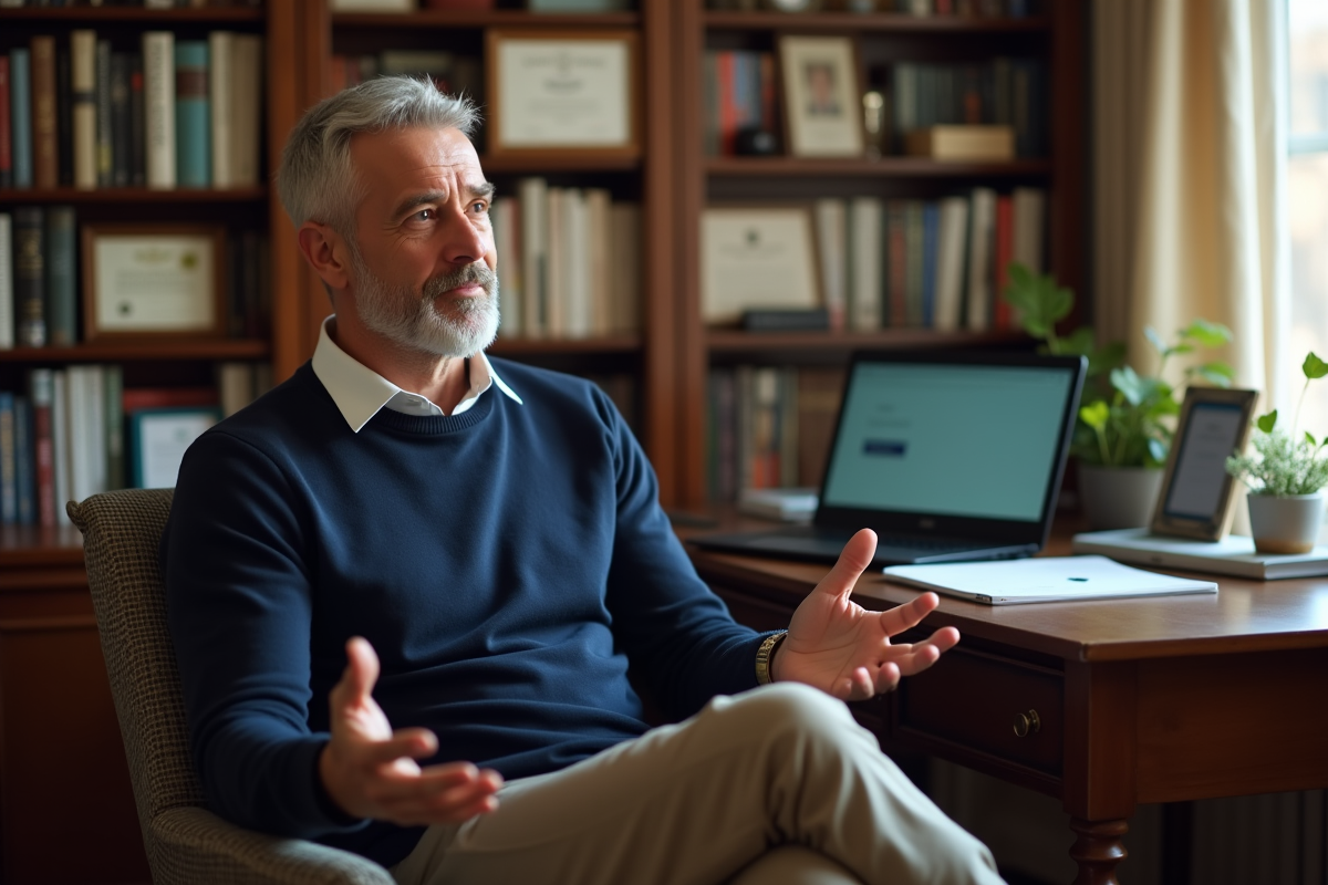 Homme en casual lors d