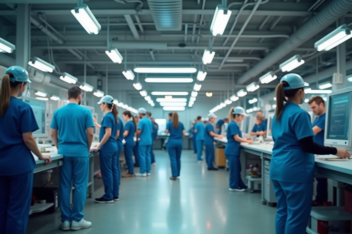 Travailleurs dans un espace ouvert en diverses uniformes dynamiques